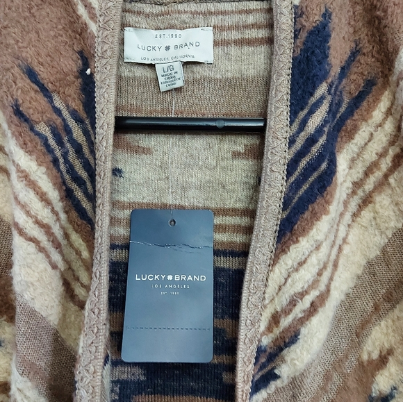 Lucky Brand Drape Aztec Cardigan Size Large - Picture 5 of 7